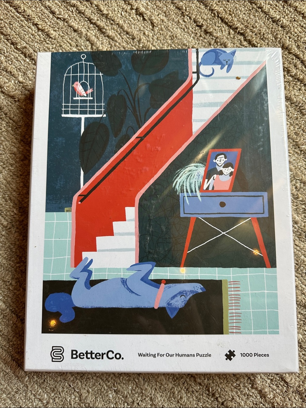 BetterCo. Waiting for Our Humans 1000 Piece Puzzle Animals Illustration 27.5X20”